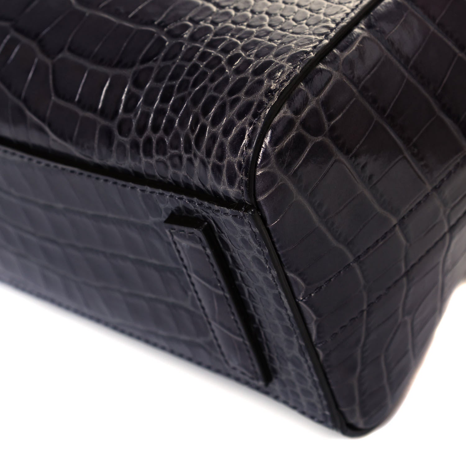 Givenchy Calfskin Crocodile Embossed Mini Antigona Storm Grey 5 of 14