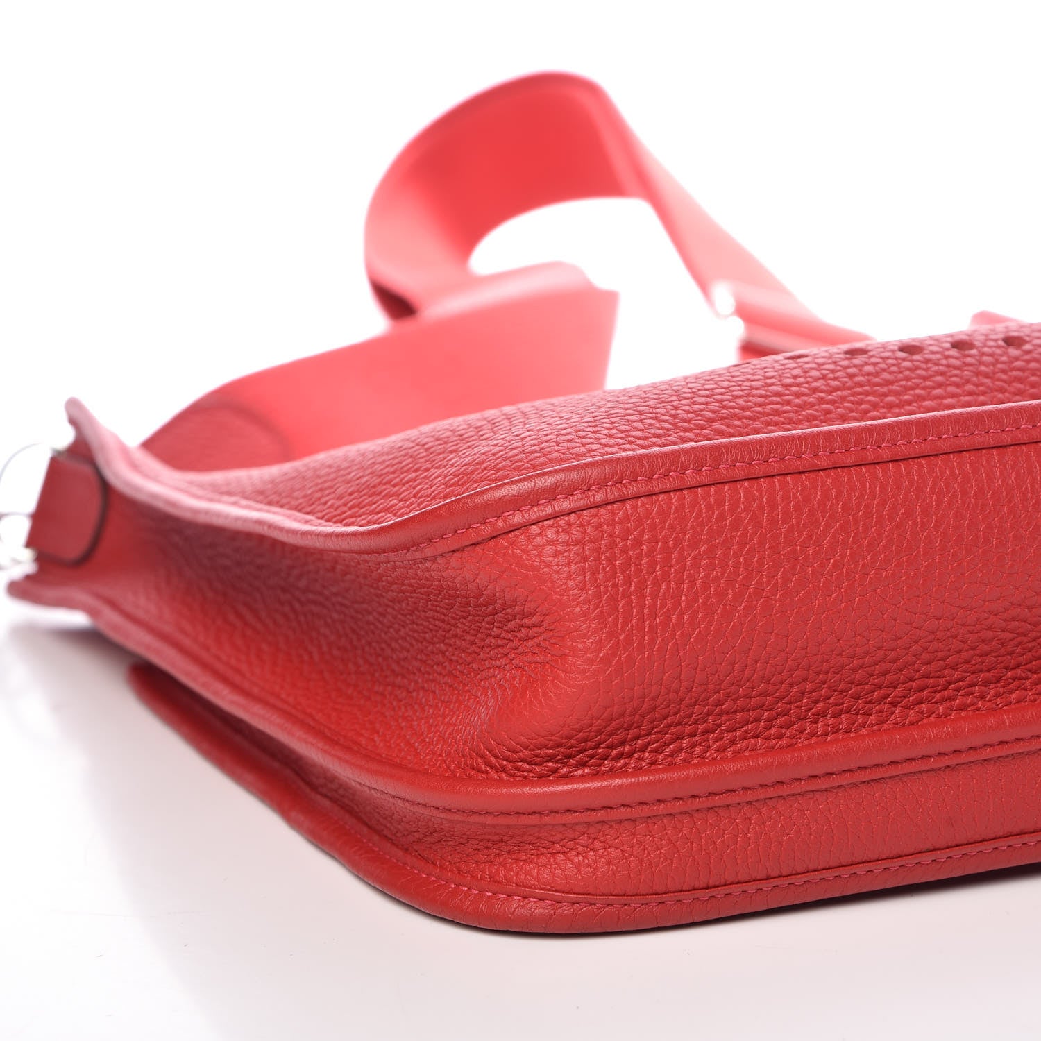 Hermes Taurillon Clemence Evelyne III PM Rouge Casaque 9 of 10