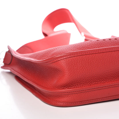 Hermes Taurillon Clemence Evelyne III PM Rouge Casaque 9 of 10