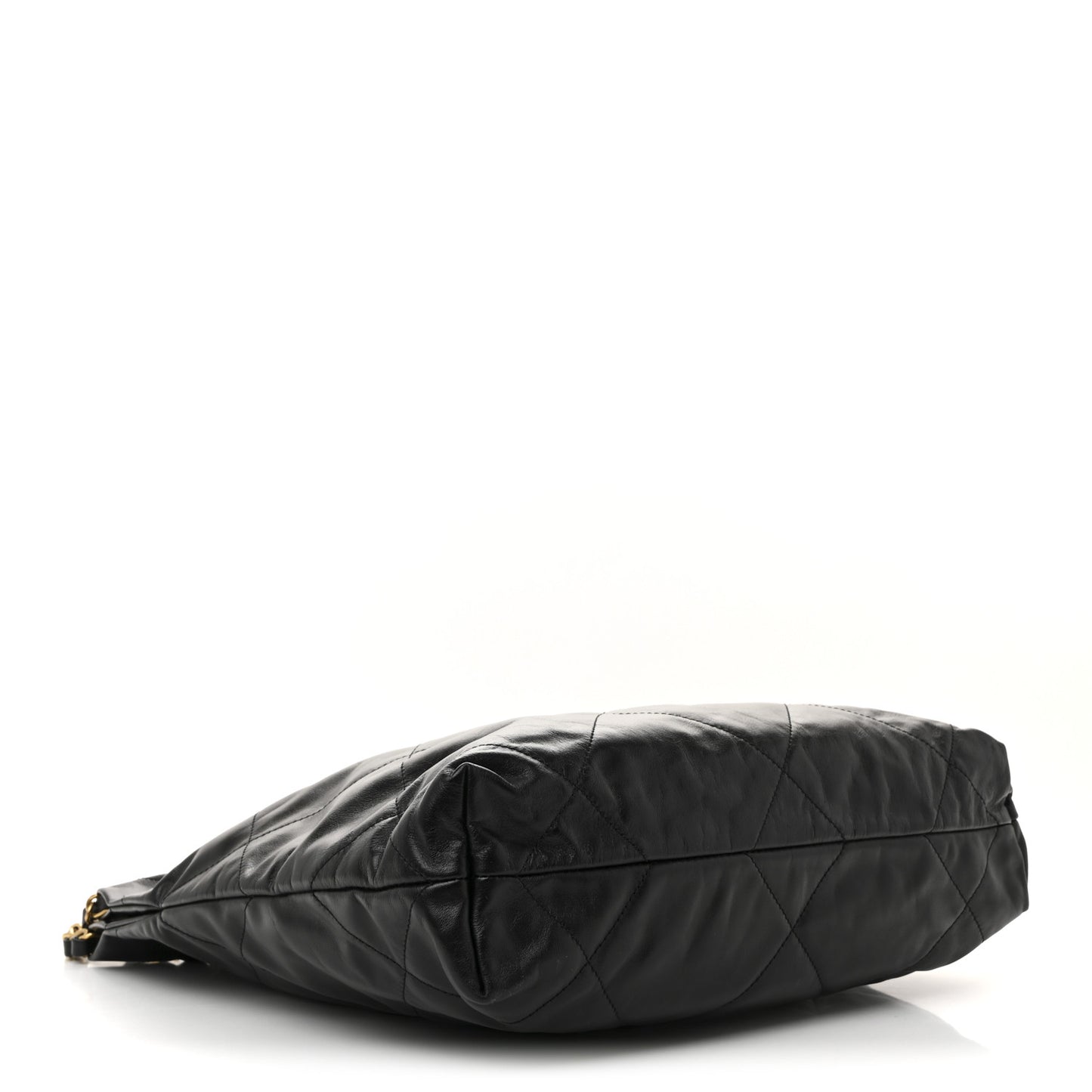 Shiny Calfskin Quilted Small Chanel 22 Black