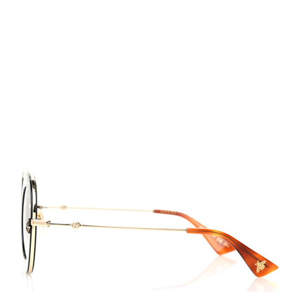 Gucci Metal L'Aveugle Par Amour Round Frame Sunglasses GG0113S Black 3 of 8