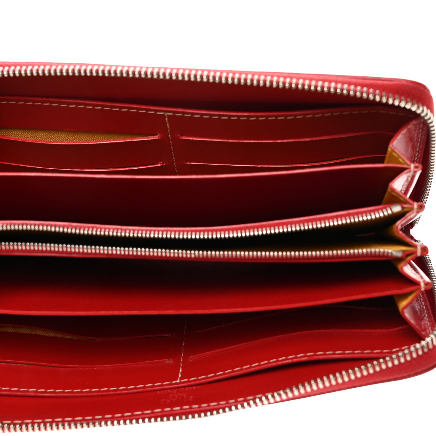 Goyardine Matignon Zip Around GM Wallet Red