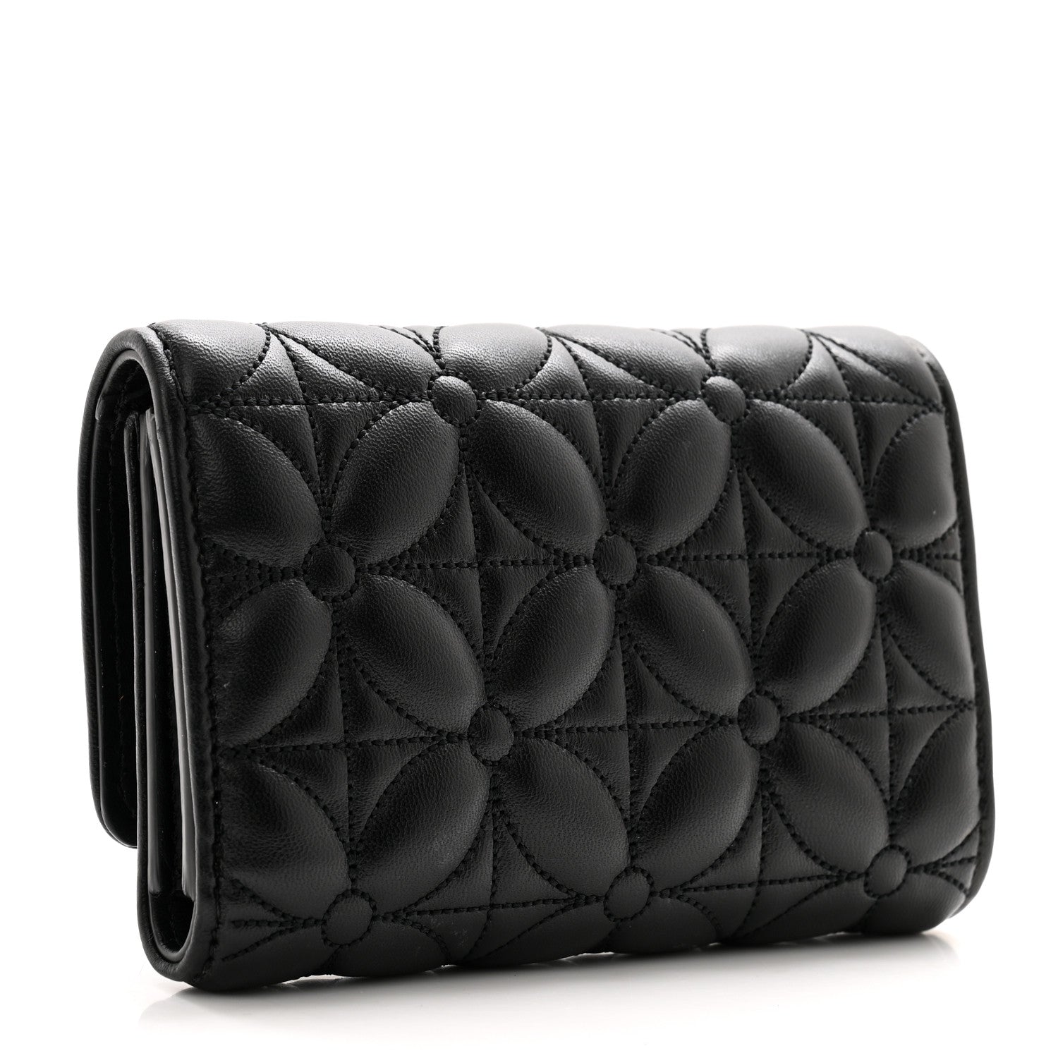 Louis Vuitton Padded Monogram Lambskin Capucines Compact Maxi Wallet Black 3 of 9