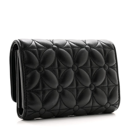 Louis Vuitton Padded Monogram Lambskin Capucines Compact Maxi Wallet Black 3 of 9