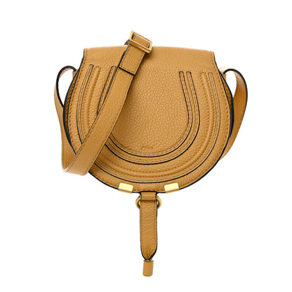Chloe Calfskin Mini Marcie Round Crossbody Bag Honey Gold 1 of 12