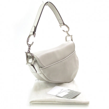 Christian Dior Leather Saddle Bag White 3 of 11