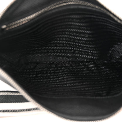 Prada Vitello Daino Soft Zippered Shoulder Bag Black 5 of 10