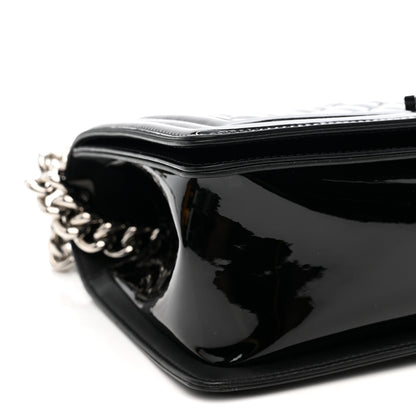 Chanel Patent Calfskin Quilted Medium Plexiglass Boy Flap Black 9 of 11