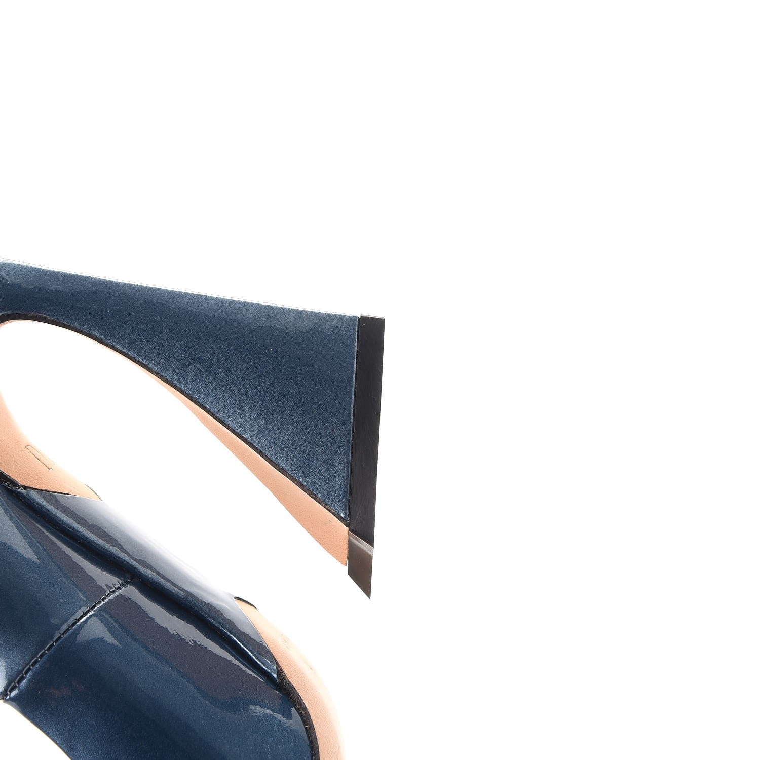 Christian Dior Patent Slingback Pumps 34 Blue 14 of 17