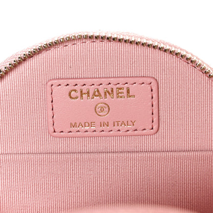 Chanel Caviar Quilted Round Handle With Care Vanity With Chain Pink 6 of 12