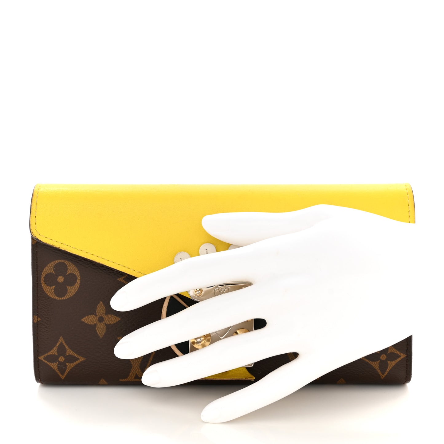 Monogram Tribal Mask Sarah Wallet Yellow