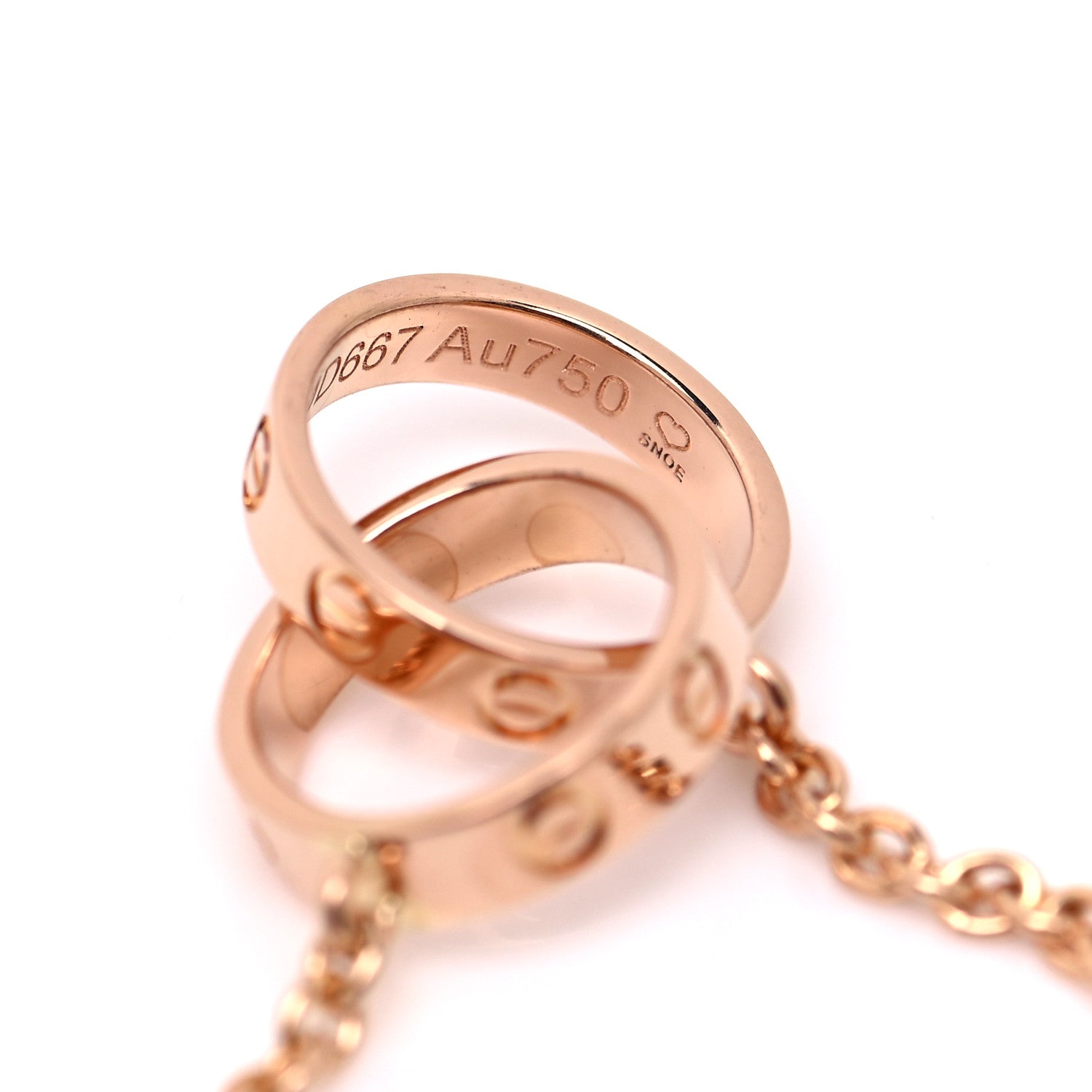 Cartier 18K Pink Gold Interlocking LOVE Bracelet 4 of 5