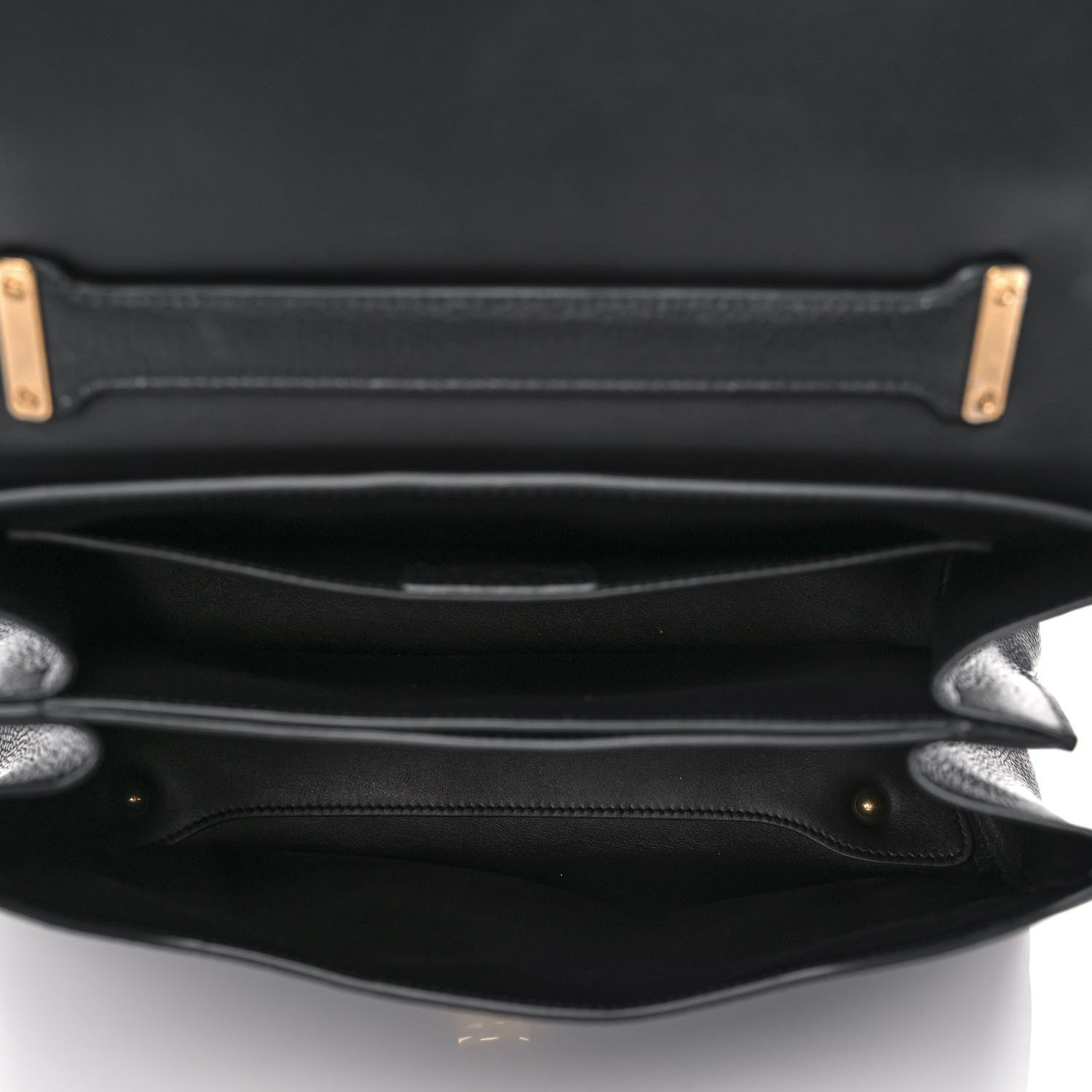 Salvatore Ferragamo Grain Calfskin Gancini Flap Bag Black 5 of 12