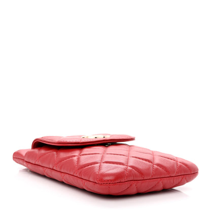 Chanel Lambskin Quilted CC Phone Holder Red 4 of 12