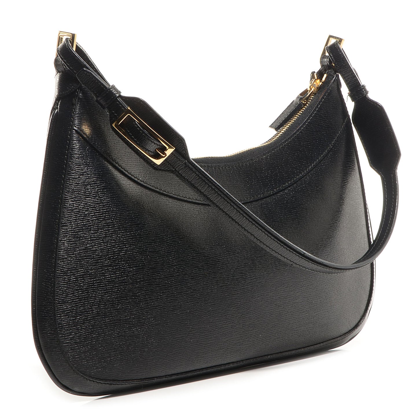 Leather Medium Hobo Black