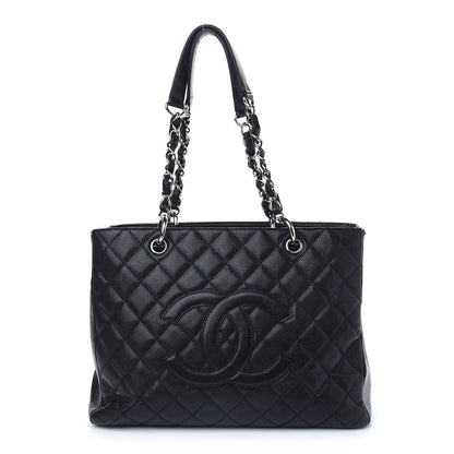 Chanel Caviar Quilted Grand Shopping Tote GST Black 1 of 12