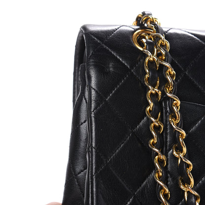 Chanel Lambskin Quilted Medium Double Flap Black 10 of 18