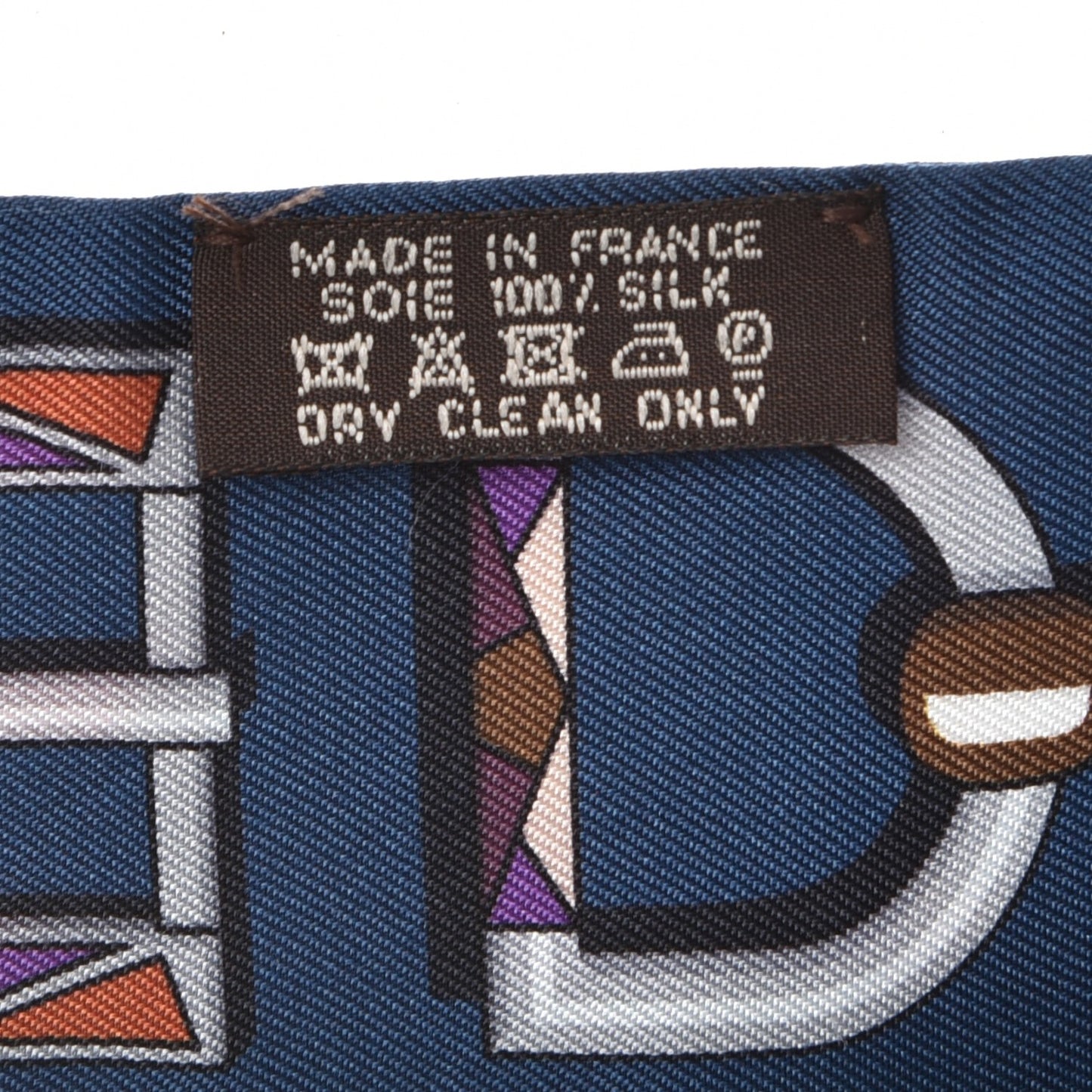 Silk Carre En Boucles Twilly Marine Violet Brun