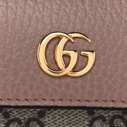 Gucci Dollar Calfskin GG Supreme Monogram GG Marmont 6 Key Holder Case Porcelain Rose Beige Ebony 6 of 9