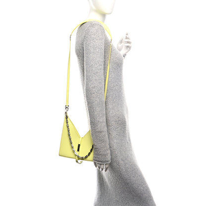 Givenchy Box Calfskin Mini Cut Out Shoulder Bag Neon Yellow 2 of 13