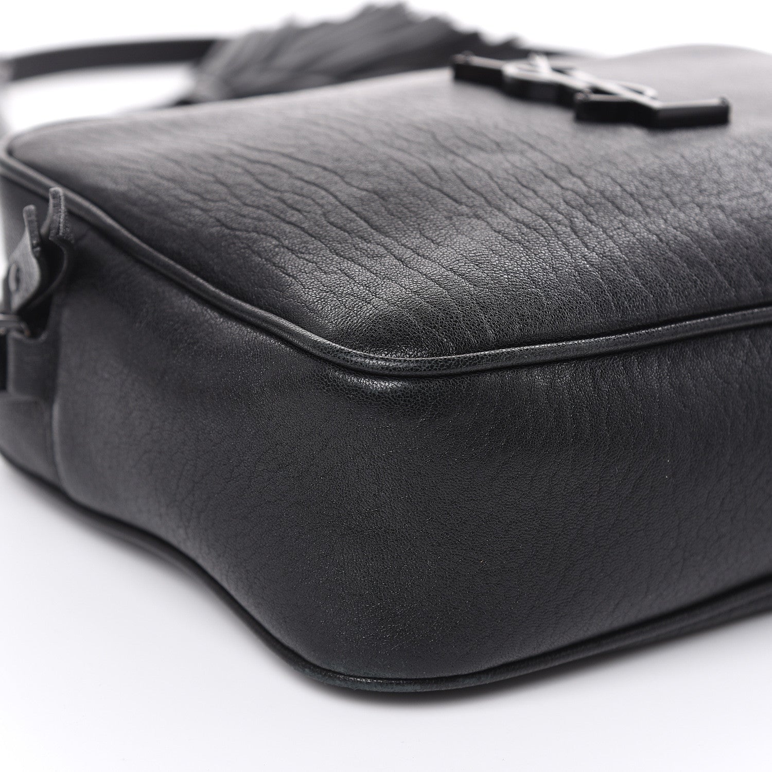 Saint Laurent Lambskin Monogram Small Lou Camera Bag Black 8 of 12