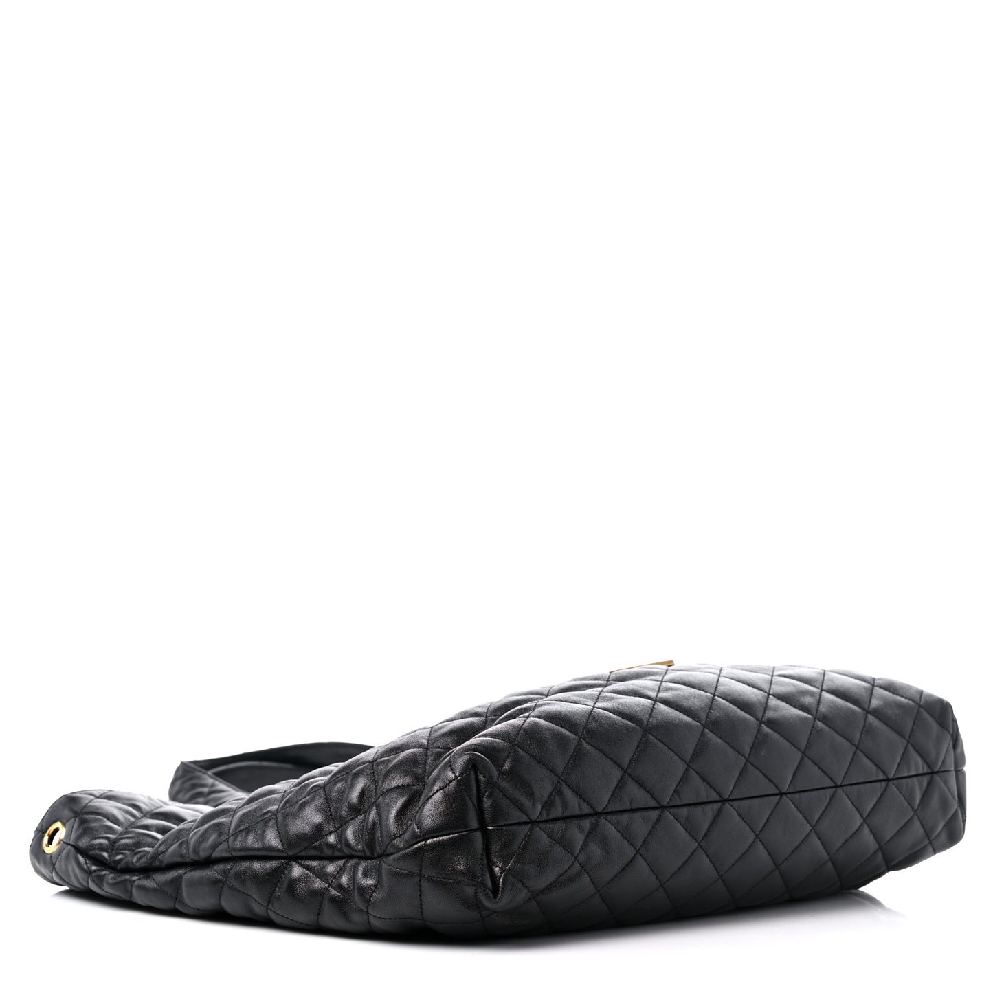 Lambskin Quilted Maxi Icare Shopping Tote Black