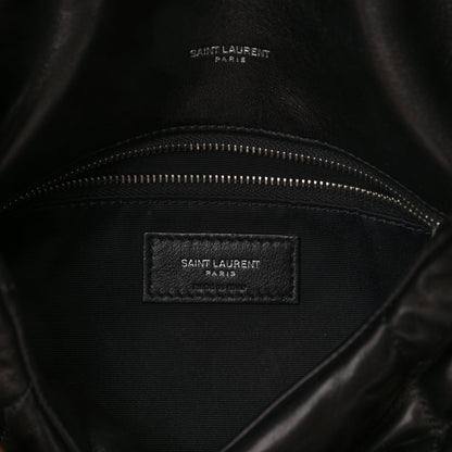 Saint Laurent Lambskin Quilted Small Loulou Puffer Monogram Chain Satchel Black 6 of 10