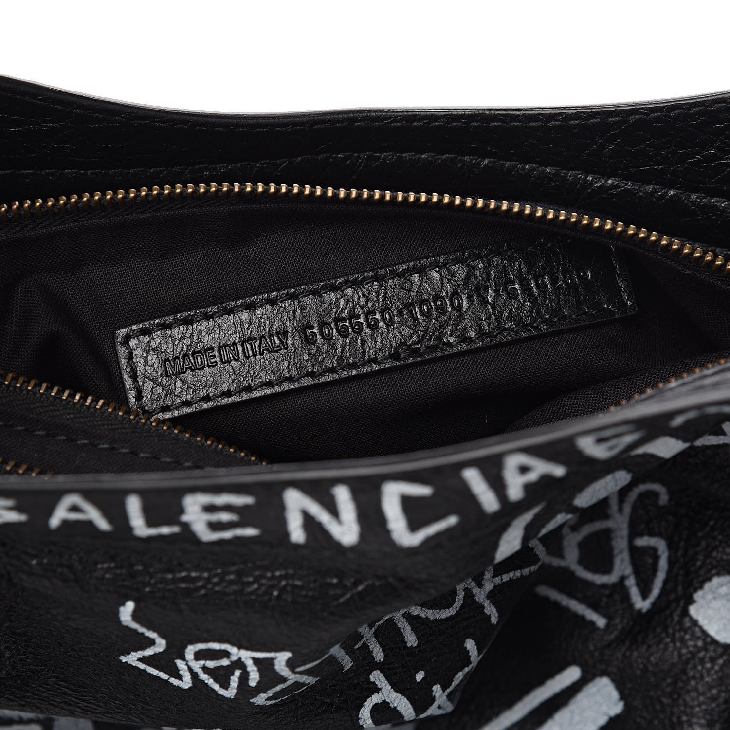 Balenciaga Agneau Arena Graffiti All Over Classic Hardware City Black White 7 of 10