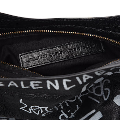 Balenciaga Agneau Arena Graffiti All Over Classic Hardware City Black White 7 of 10