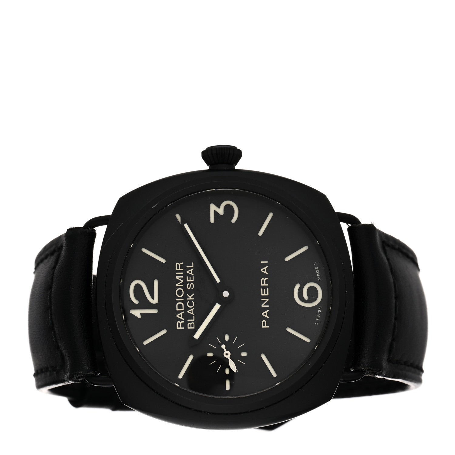 Panerai Ceramic Calfskin 45mm Radiomir Black Seal Manual Winding Watch Black PAM00292 2 of 5