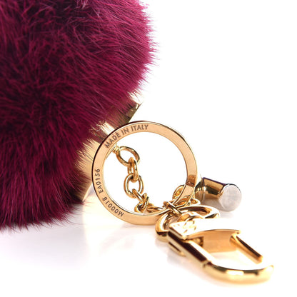 Louis Vuitton Mink Fur Bubble Duo Bag Charm Violet Pink 3 of 3