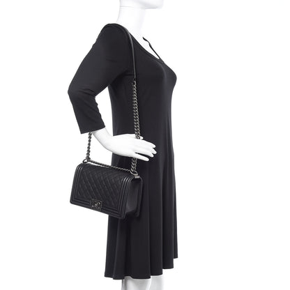 Chanel Caviar Quilted Medium Boy Flap Black 2 of 14