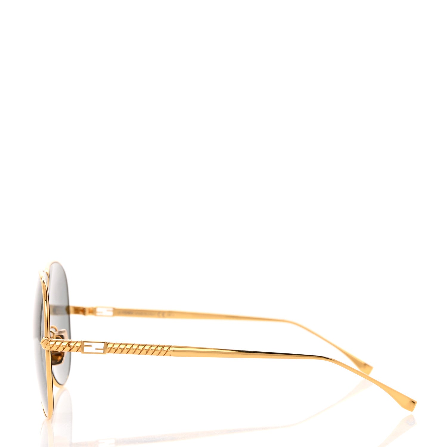 Fendi Metal Aviator Sunglasses FF 0437/S Gold 4 of 7