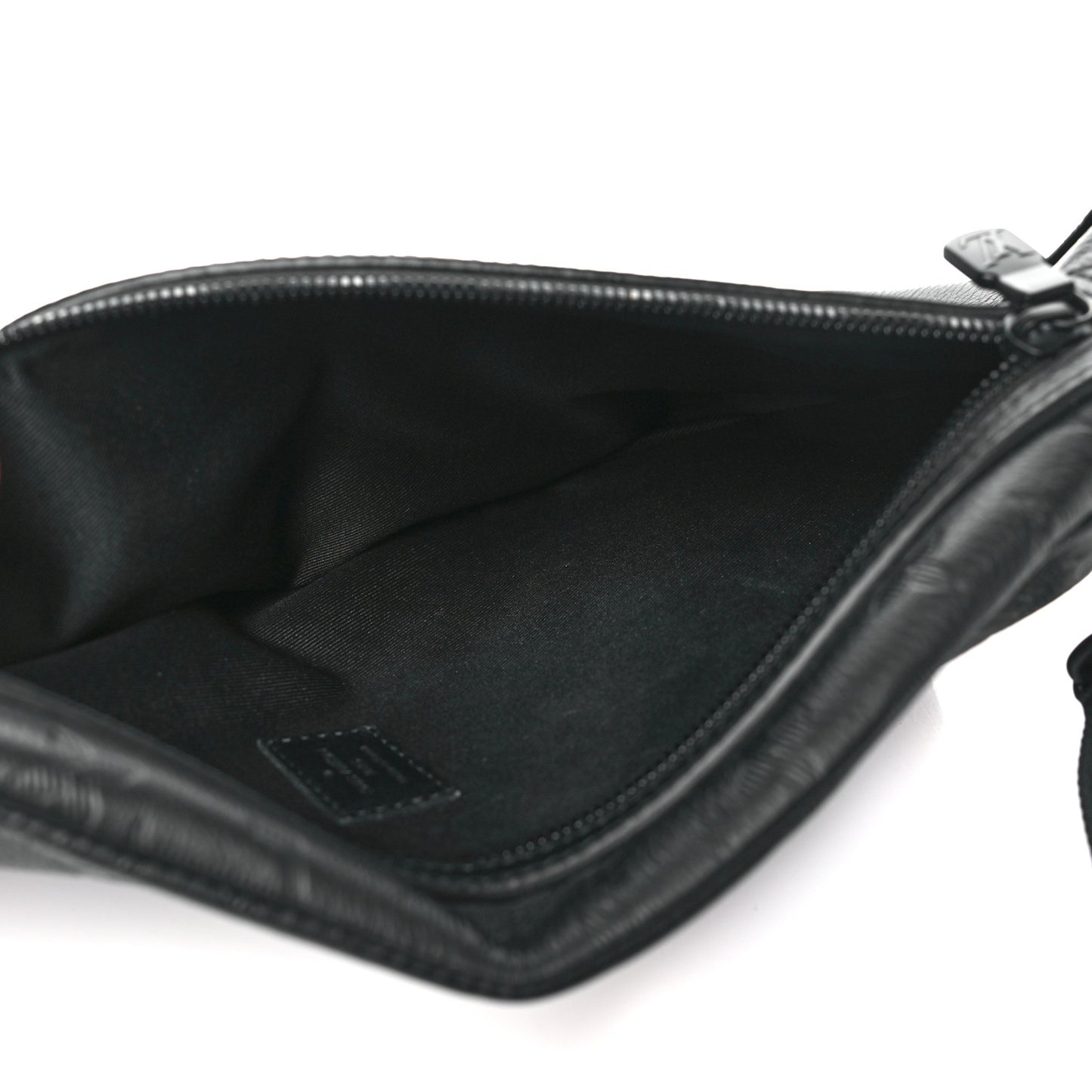Calfskin Shadow Monogram Duo Slingbag Black