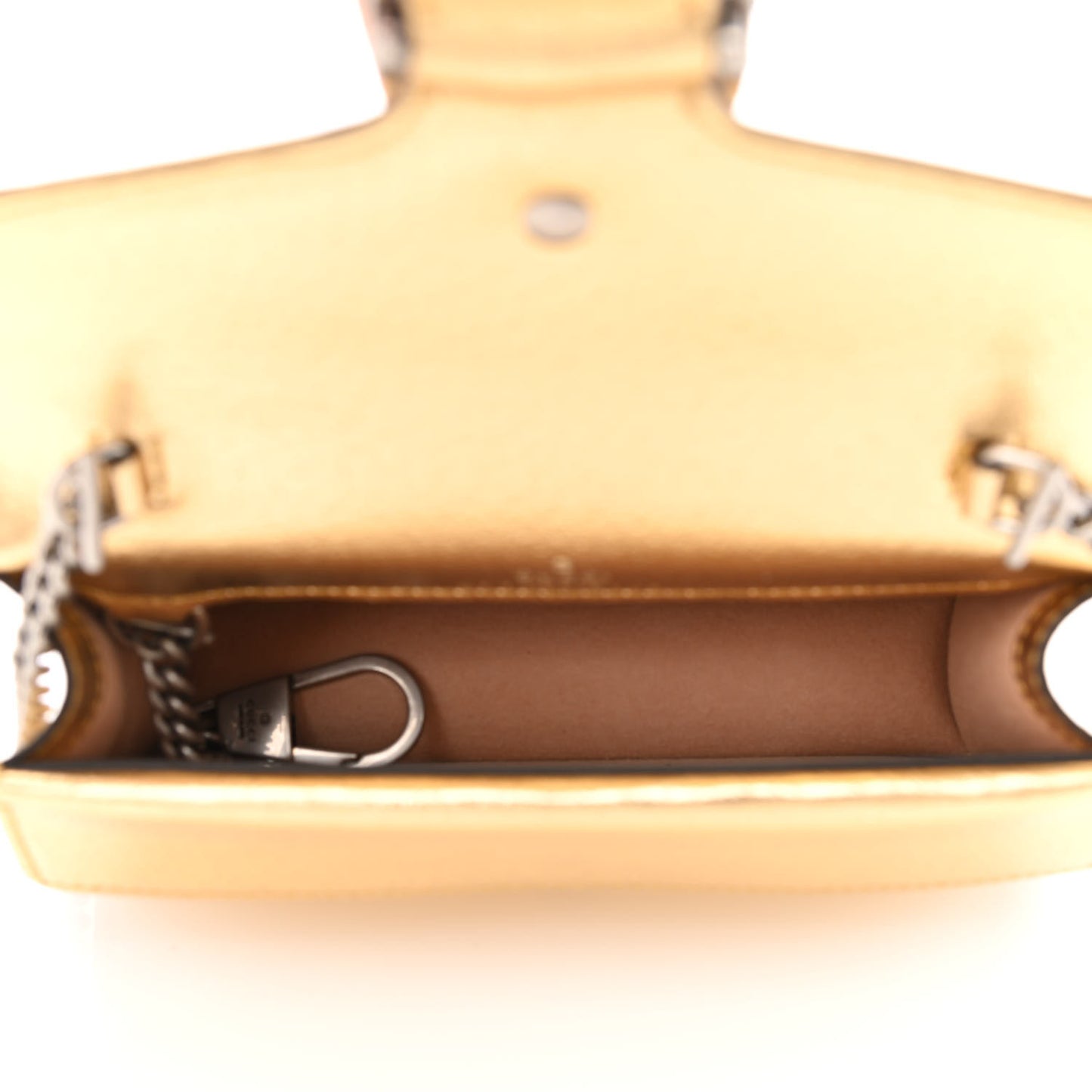 Metallic Calfskin Super Mini Dionysus Shoulder Bag Gold