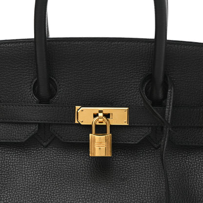 Hermes Taurillon Clemence Birkin 35 Black 7 of 12