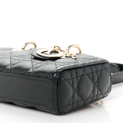 Christian Dior Lambskin Cannage Small Lady D-Joy Black 10 of 10
