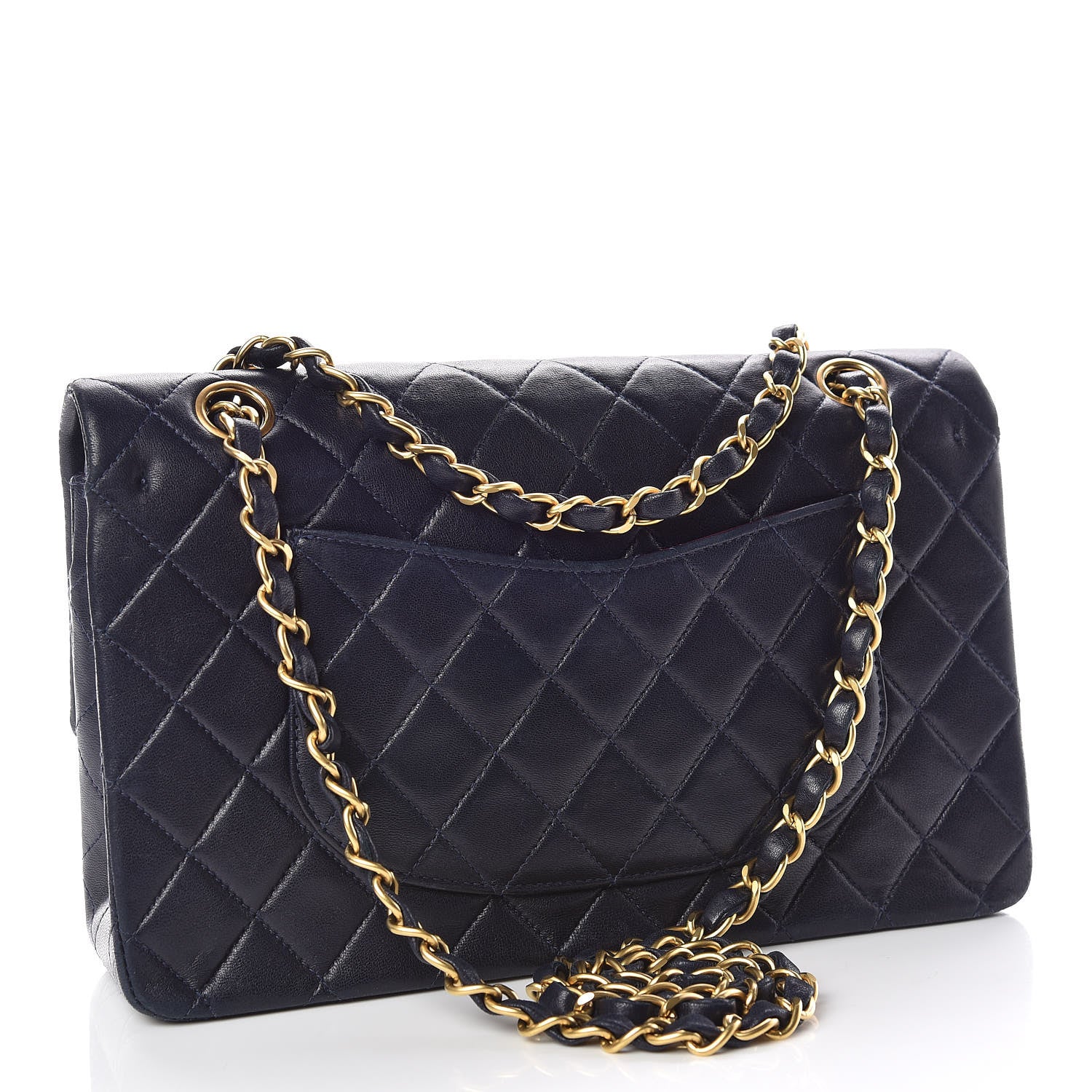 Chanel Lambskin Quilted Medium Double Flap Navy 4 of 15