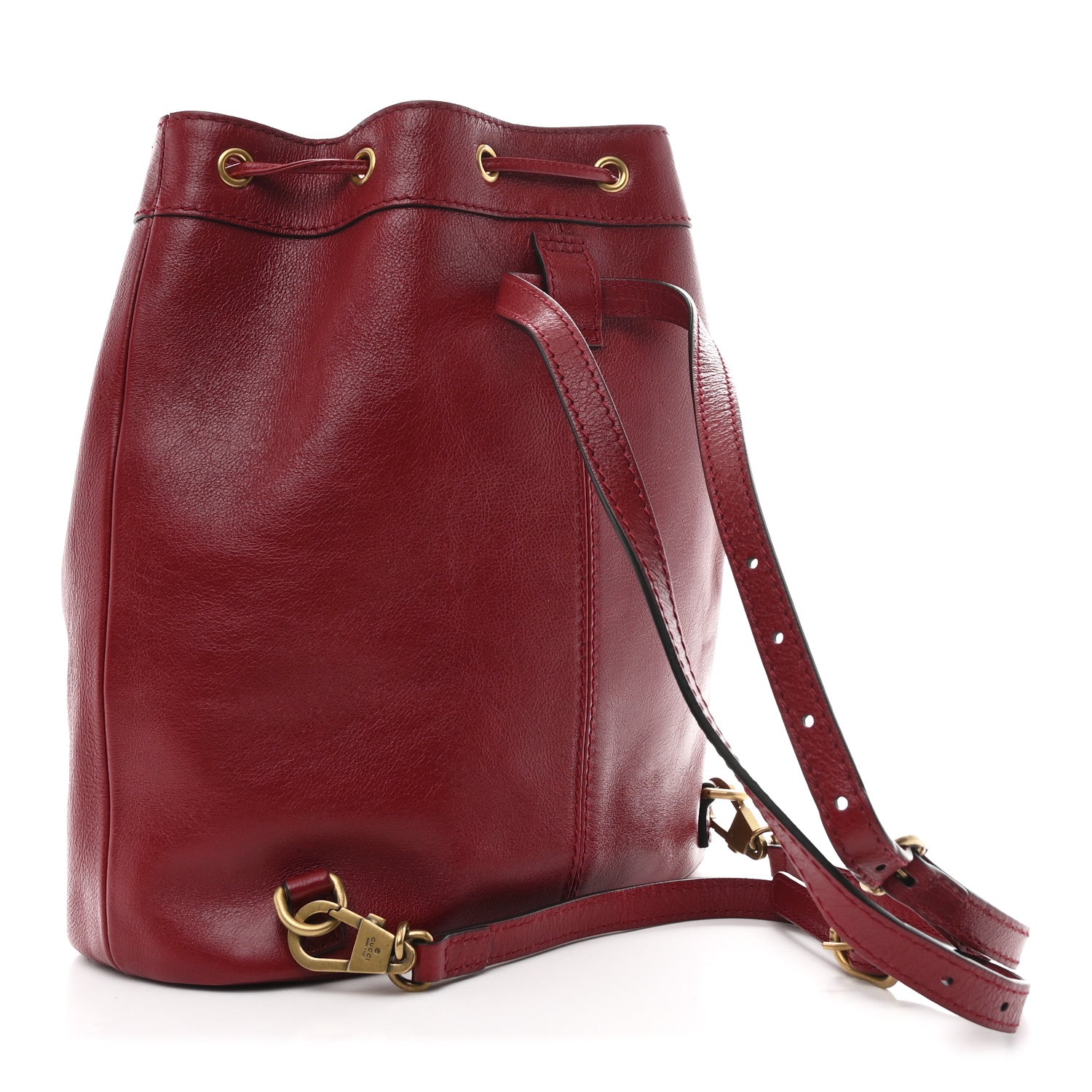 Gucci Piuma Lux Energy Medium Re(Belle) Convertible Bucket Bag Hibiscus Red 3 of 11