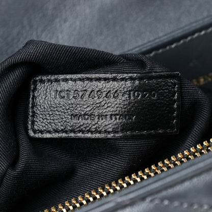 Saint Laurent Calfskin Y Quilted Monogram Medium Loulou Chain Satchel Dark Smog 9 of 9