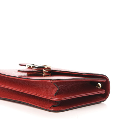 Gucci Dollar Calfskin Small Interlocking G Shoulder Bag Red 10 of 11