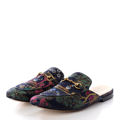 Gucci X DISNEY Jacquard Japanese Donald Duck Mens Princetown Slippers 13 Tide Multicolor Bordeaux 2 of 11