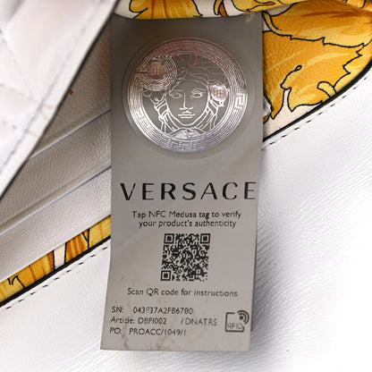 Versace Nappa Quilted Virtus Evening Bag White 7 of 15