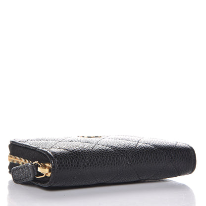 Chanel Caviar Quilted Zip Coin Purse Black 4 of 8