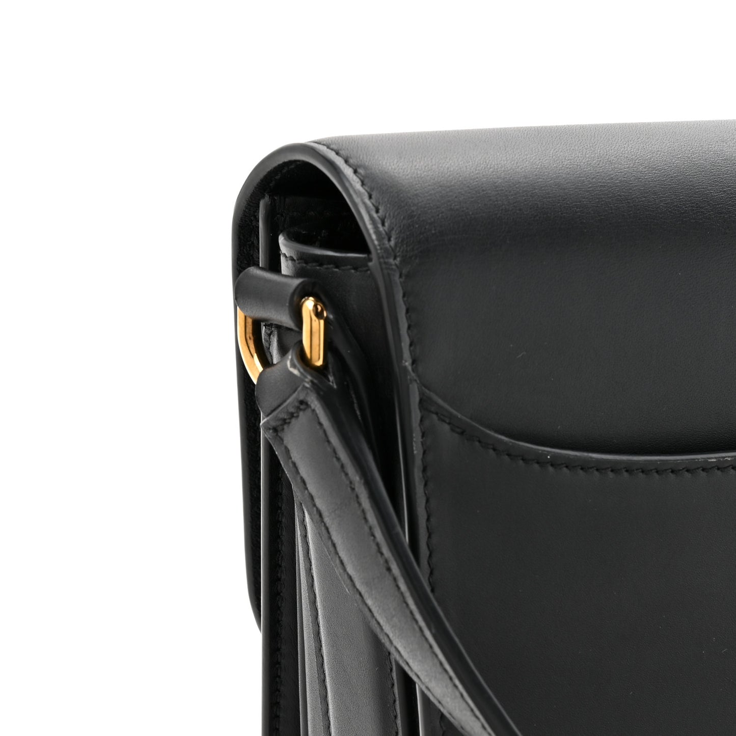 Calfskin Gancini Shoulder Bag Black