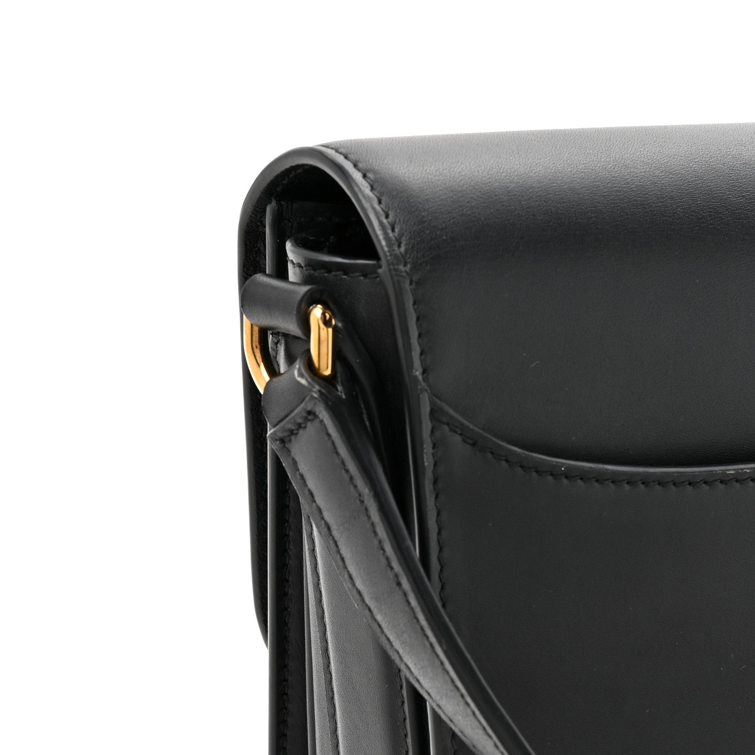 Salvatore Ferragamo Calfskin Gancini Shoulder Bag Black 13 of 15
