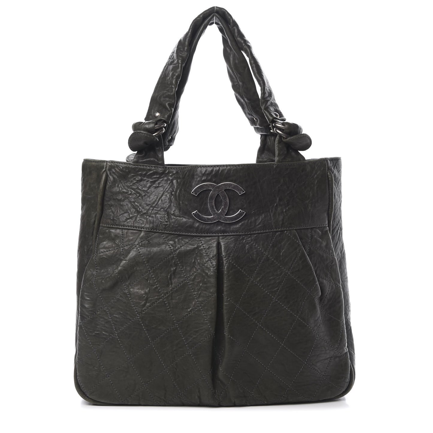 Distressed Lambskin Le Marais Tote Green