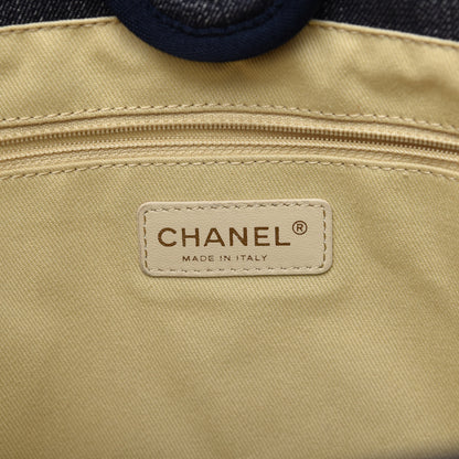 Chanel Denim Small Deauville Tote Dark Blue 8 of 10