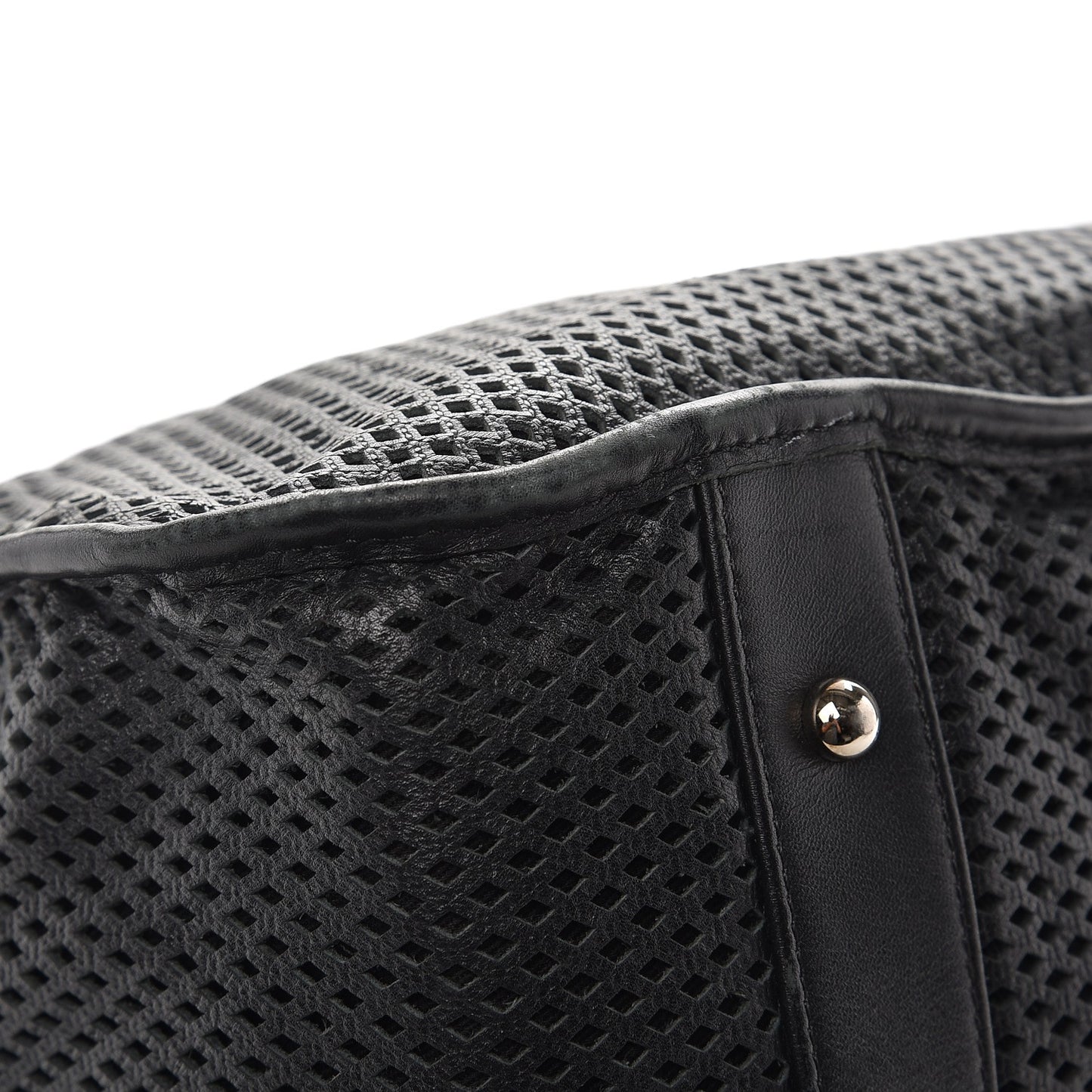 Calfskin Perforated Up In The Air Tote Black