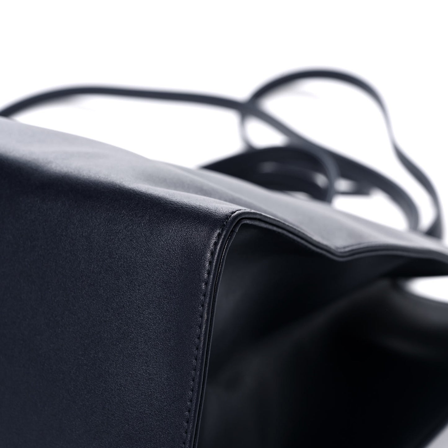 Vegan Leather Large Shopping Bag Navy